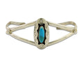 Navajo Cuff Bracelet 925 Silver Turquoise Cuff Artist Signed IJC C.80's