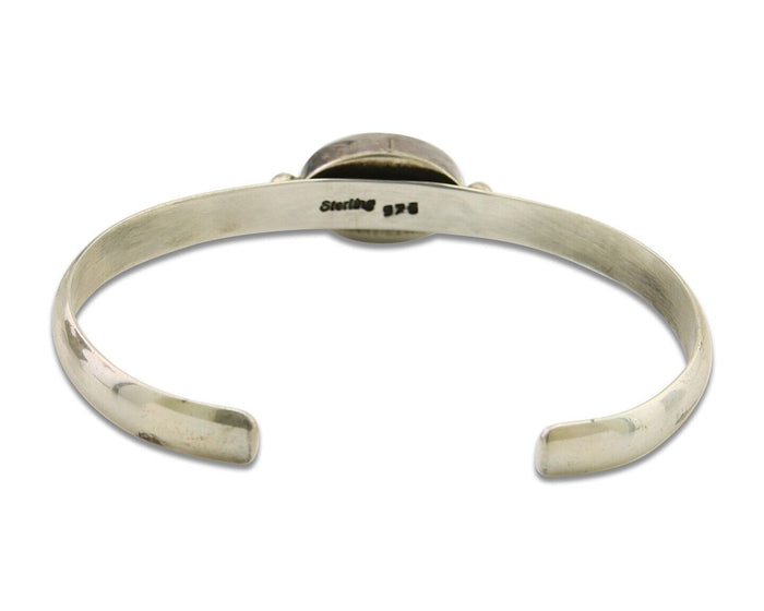 Navajo Cuff Bracelet 925 Silver Turquoise Cuff Native American Artist C.80's