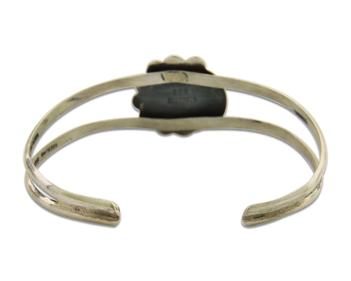 Navajo Cuff Bracelet 925 Silver Turquoise Cuff Native American Artist C.80's