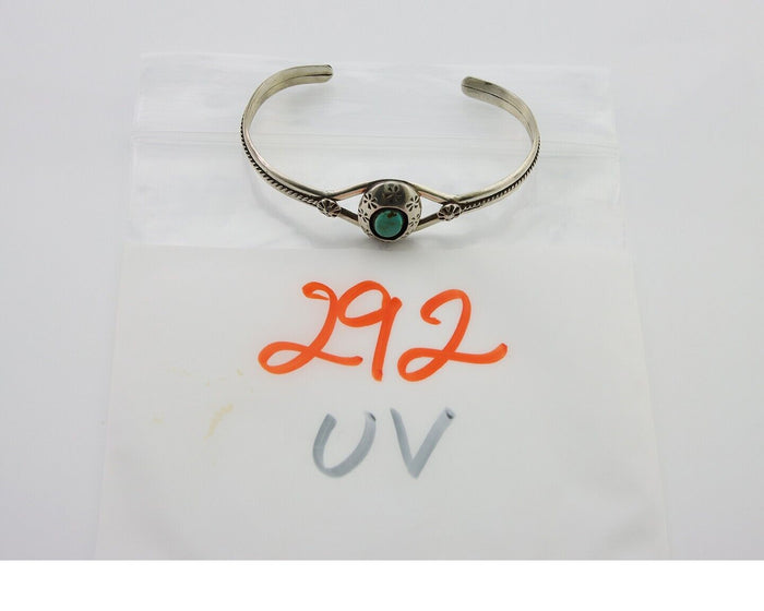 Navajo Cuff Bracelet 925 Silver Turquoise Cuff Native American Artist C.80's