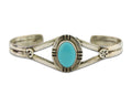 Navajo Cuff Bracelet 925 Silver Turquoise Native American Artist Handmade C.80's