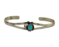 Navajo Cuff Bracelet 925 Silver Turquoise Native American Artist Handmade C.80's