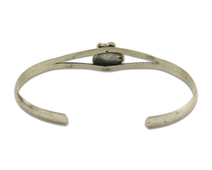Navajo Cuff Bracelet 925 Silver Turquoise Native American Artist Handmade C.80's