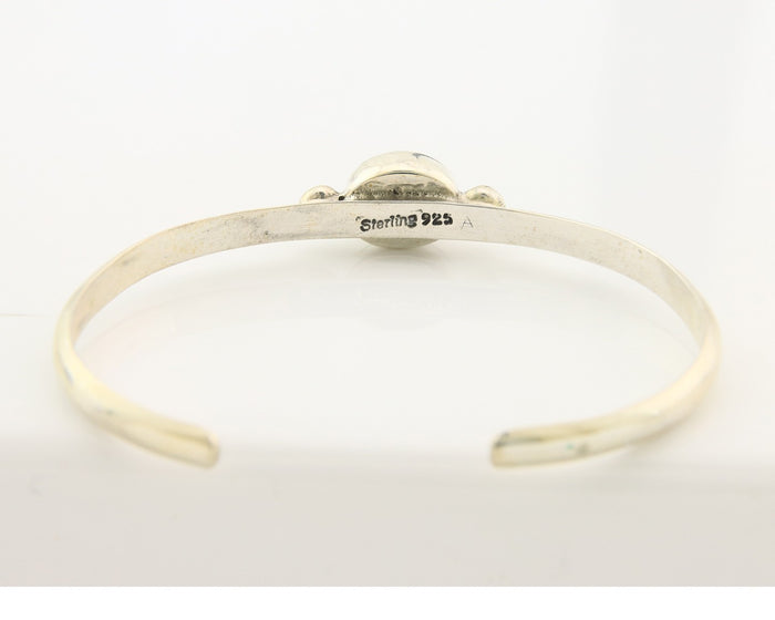 Navajo Cuff Bracelet Sterling Silver Natural Mined MOP Native Artist