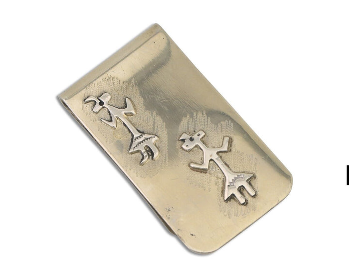 Navajo Dancer Money Clip Handmade .925 Silver & .999 Nickle C.80's
