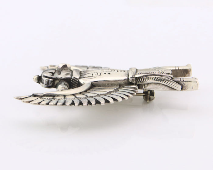 Navajo Dancer Pin Sterling Silver Hand Stamped Native American Artist