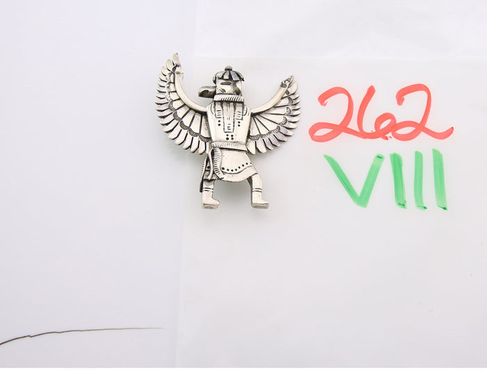 Navajo Dancer Pin Sterling Silver Hand Stamped Native American Artist