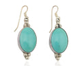 Navajo Dangle Earrings 925 Natural Turquoise Native Inca Mfg C.80's