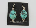 Navajo Dangle Earrings 925 Natural Turquoise Native Inca Mfg C.80's