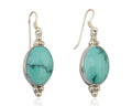 Navajo Dangle Earrings 925 Natural Turquoise Native Inca Mfg C.80's