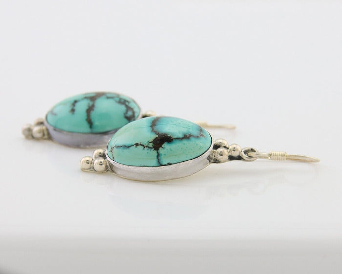 Navajo Dangle Earrings 925 Natural Turquoise Native Inca Mfg C.80's