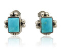 Navajo Dangle Earrings 925 Natural Turquoise Signed Wilson Padilla C.80's