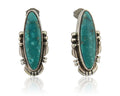 Navajo Dangle Earrings 925 Natural Turquoise Signed Wilson Padilla C.80's