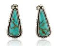 Navajo Dangle Earrings 925 Natural Turquoise Signed Wilson Padilla C.80's