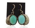 Navajo Dangle Earrings 925 Silver Blue Turquoise Native American Artist C.80's