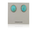 Navajo Dangle Earrings 925 Silver Blue Turquoise Signed Melissa Yazzie C.80's