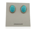 Navajo Dangle Earrings 925 Silver Blue Turquoise Signed Melissa Yazzie C.80's