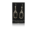 Navajo Dangle Earrings 925 Silver Natural Black Onyx Native American C.80's
