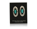 Navajo Dangle Earrings 925 Silver Natural Blue Turquoise Artist Signed P C.80's