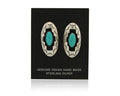 Navajo Dangle Earrings 925 Silver Natural Blue Turquoise Artist Signed P C.80's