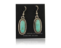 Navajo Dangle Earrings 925 Silver Natural Blue Turquoise Native Artist C.80's