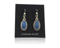 Navajo Dangle Earrings 925 Silver Natural Denim Lapis Signed Melissa Yazzie C80s