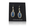 Navajo Dangle Earrings 925 Silver Natural Denim Lapis Signed Melissa Yazzie C80s