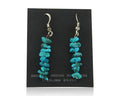 Navajo Dangle Earrings 925 Silver Natural Turquoise Native American Artist C80s