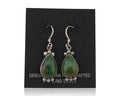 Navajo Dangle Earrings 925 Silver Natural Turquoise Native American Artist C80s