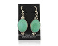Navajo Dangle Earrings 925 Silver Natural Turquoise Native American Artist C80s