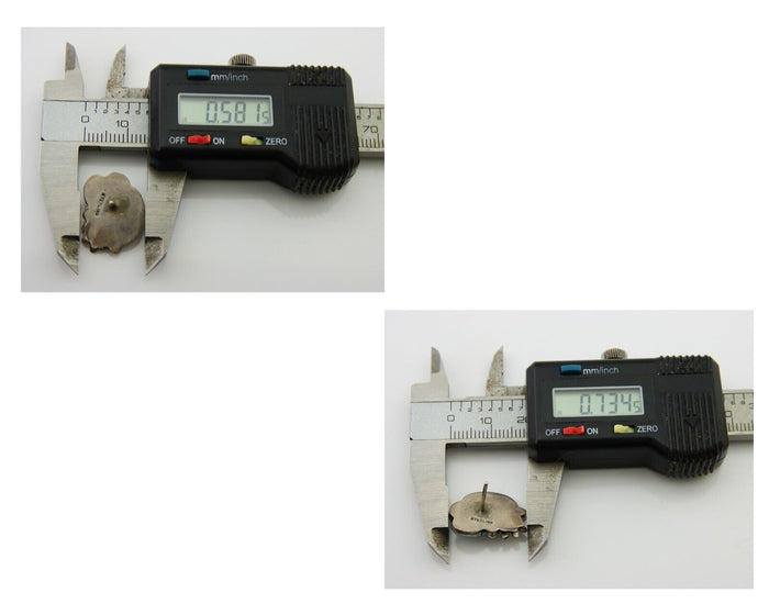 Navajo Dangle Earrings 925 Silver Natural Turquoise Native American Artist C80s