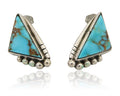 Navajo Dangle Earrings 925 Silver Natural Turquoise Signed Wilson Padilla C.80's