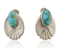 Navajo Dangle Earrings 925 Silver Natural Turquoise Signed Wilson Padilla C.80's