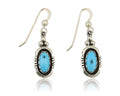 Navajo Dangle Earrings 925 Silver Sleeping Beauty Native Artist C80s