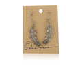 Navajo Eagle Feather Dangle Earrings 925 Silver Artist Signed D Lerma C.80's
