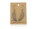 Navajo Eagle Feather Dangle Earrings 925 Silver Artist Signed D Lerma C.80's