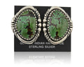 Navajo Earrings 925 Natural Turquoise Native American Artist C.80's
