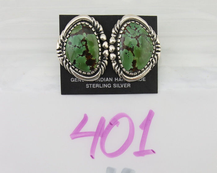 Navajo Earrings 925 Natural Turquoise Native American Artist C.80's