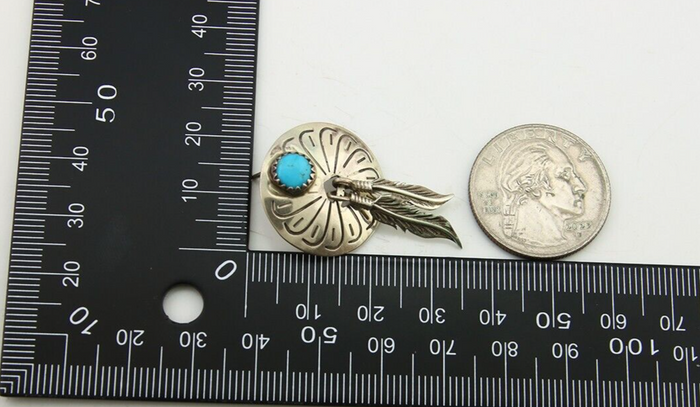 Navajo Earrings 925 Silver Concho Hand Stamped Native Artist C.80's