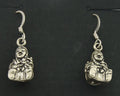 Navajo Earrings 925 Silver Dangle Indian with Kids Native American Artist C.80's