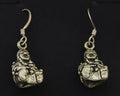 Navajo Earrings 925 Silver Dangle Indian with Kids Native American Artist C.80's