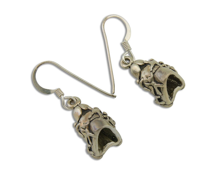 Navajo Earrings 925 Silver Dangle Indian with Kids Native American Artist C.80's