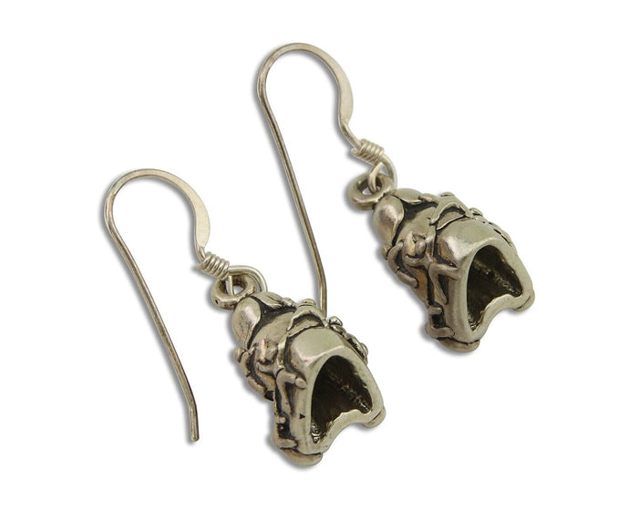 Navajo Earrings 925 Silver Dangle Indian with Kids Native American Artist C.80's