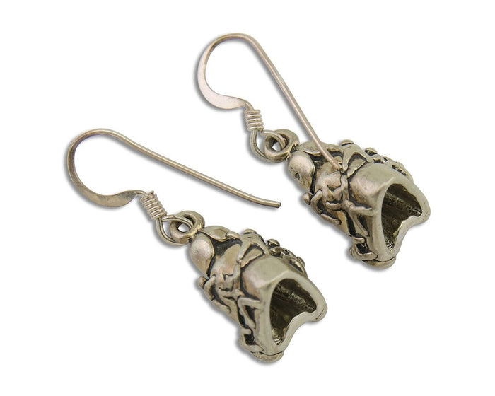 Navajo Earrings 925 Silver Dangle Indian with Kids Native American Artist C.80's