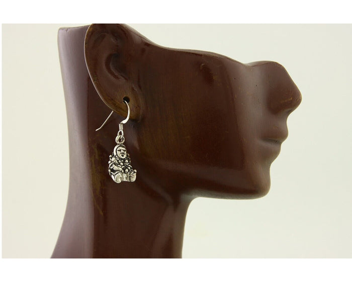 Navajo Earrings 925 Silver Dangle Indian with Kids Native American Artist C.80's