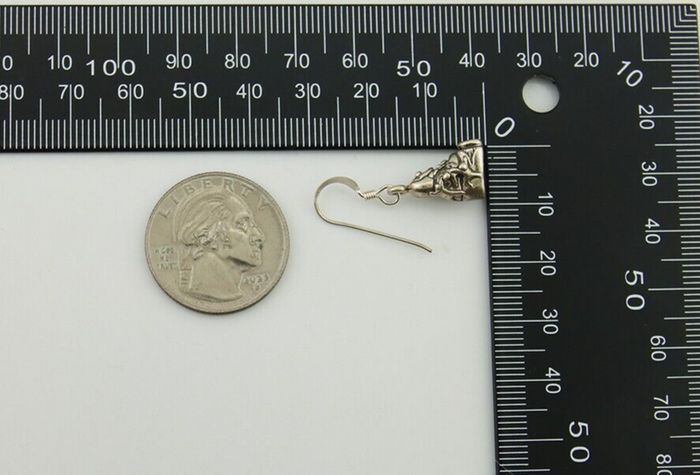 Navajo Earrings 925 Silver Dangle Indian with Kids Native American Artist C.80's