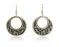Navajo Earrings 925 Silver Dangle Pictograph Native American Artist C.80's