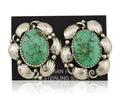 Navajo Earrings 925 Silver Green Turquoise Native Artist C.80's