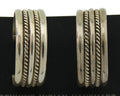 Navajo Earrings 925 Silver Half Hoop Handmade Native American Artist C.80's