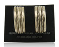 Navajo Earrings 925 Silver Half Hoop Handmade Native American Artist C.80's